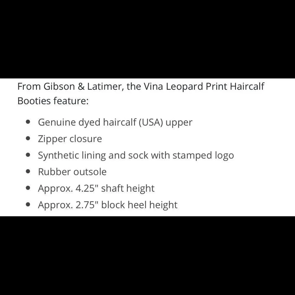Gibson & Latimer VINA Leopard Print Calf Hair Boot